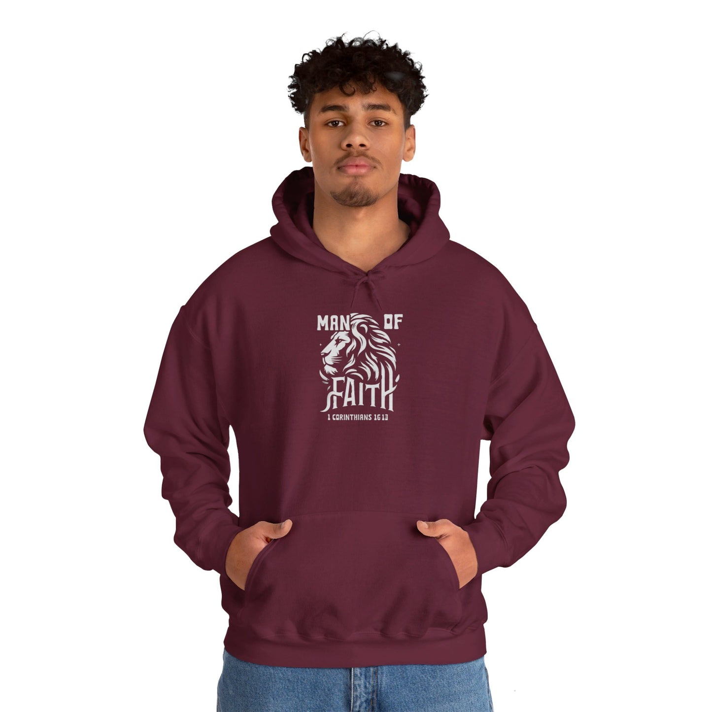 Faithful Hoodie - Man of Faith Heavy Blend Hooded Sweatshirt