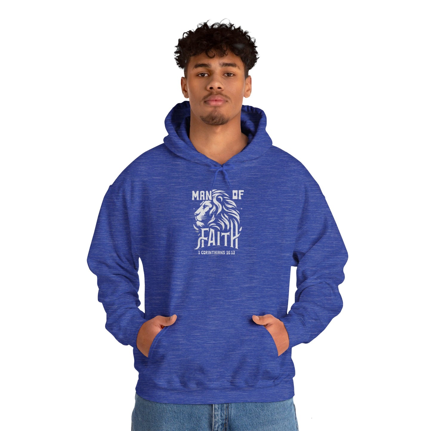 Faithful Hoodie - Man of Faith Heavy Blend Hooded Sweatshirt