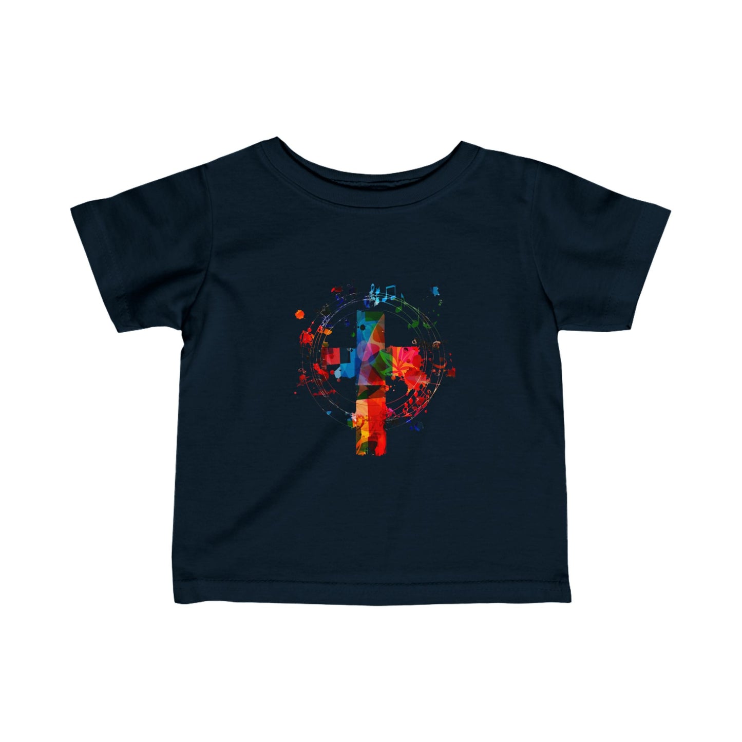 Infant Abstract Colorful Cross Fine Jersey Tee