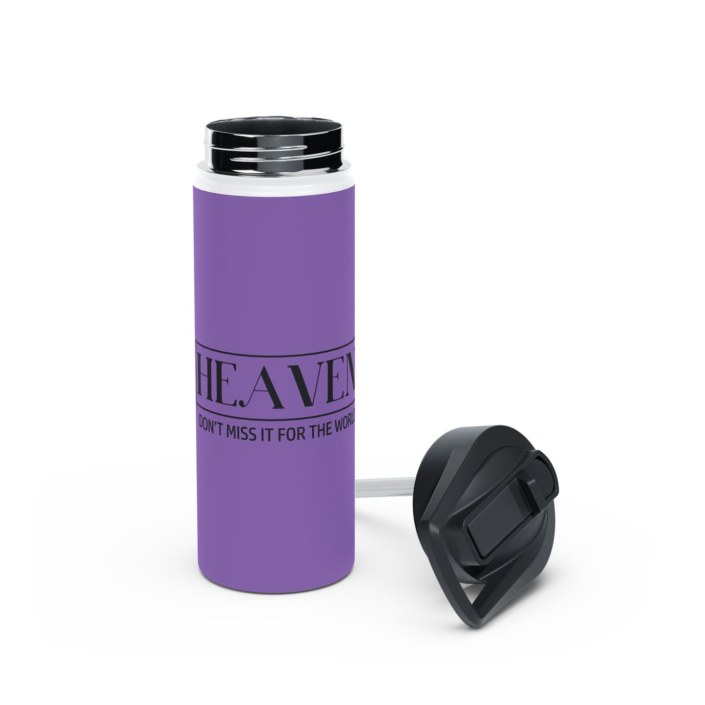 Heaven: Dont Miss it for the World Stainless Steel Water Bottle, Standard Lid