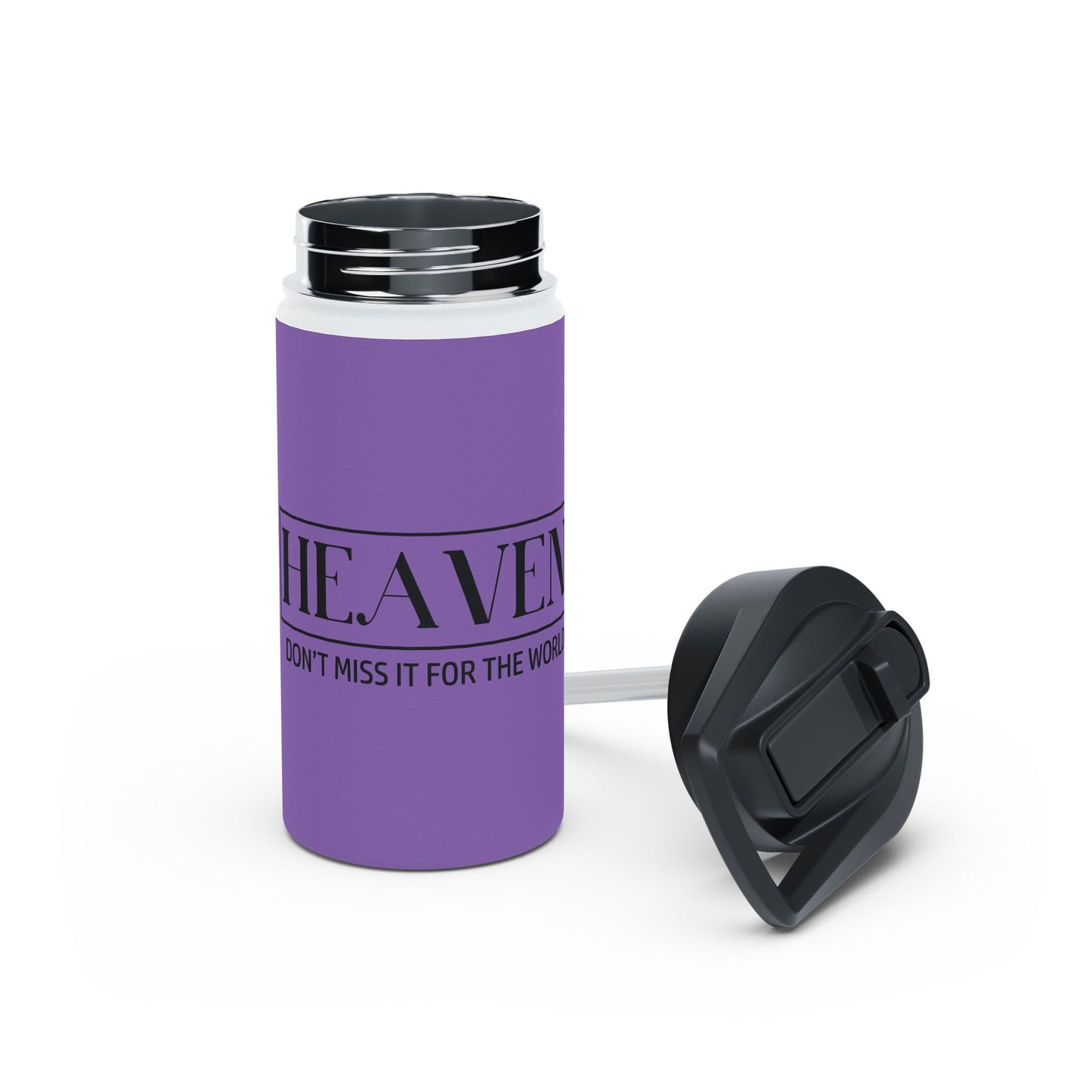 Heaven: Dont Miss it for the World Stainless Steel Water Bottle, Standard Lid