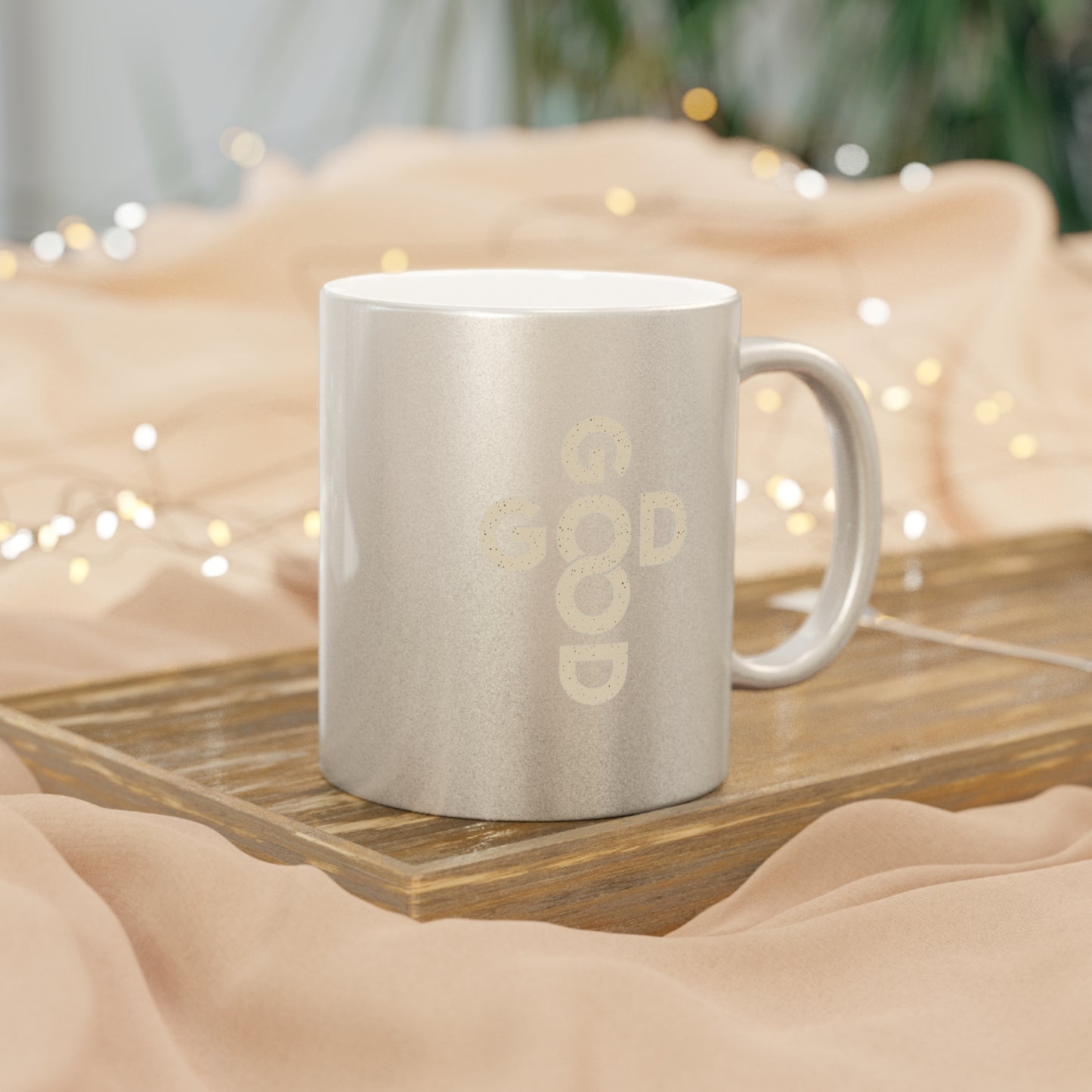 Metallic Good God Mug (Silver)