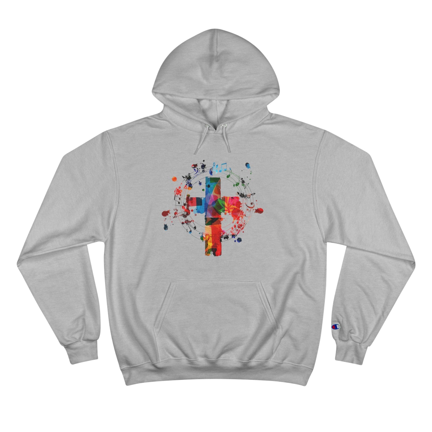 Abstract Colorful Cross Champion Hoodie