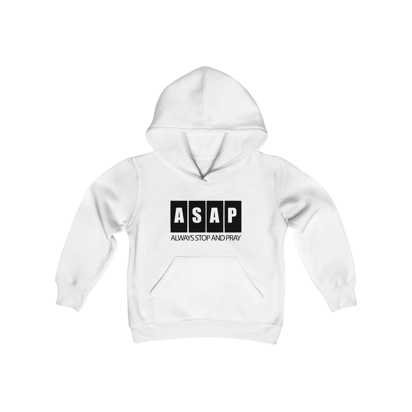 ASAP- Always Stop & Pray Youth Heavy Blend Hooded Sweatshirt