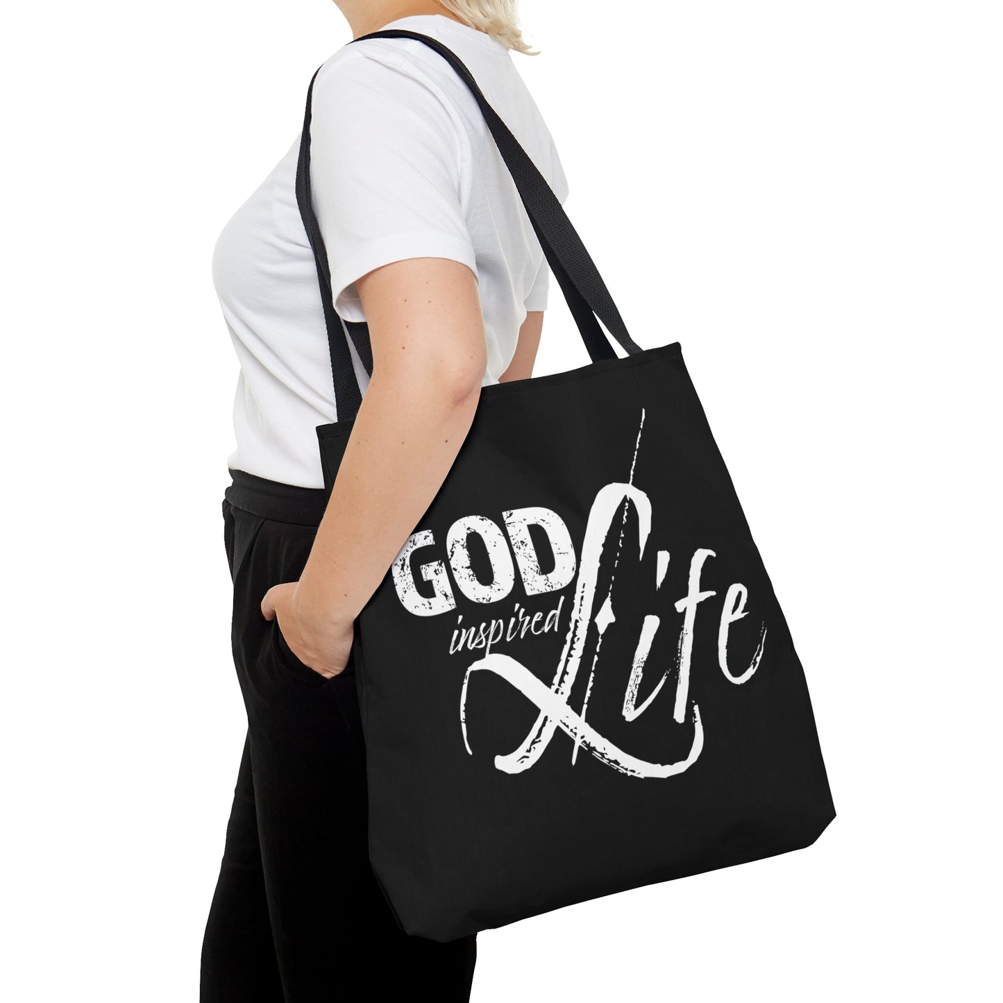 Canvas Tote Bag God Inspired Life Inspirational Quote Bible