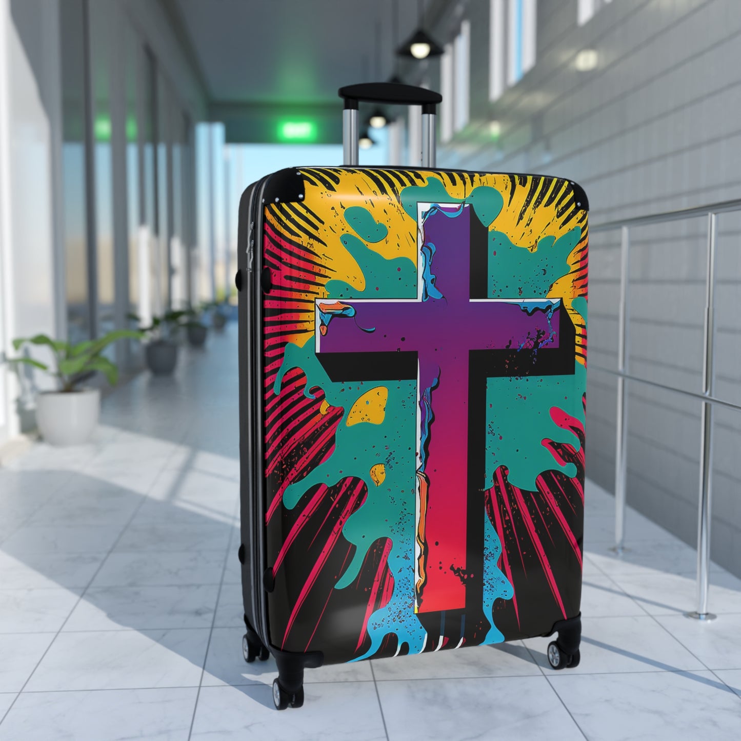 Abstract Cross Suitcases