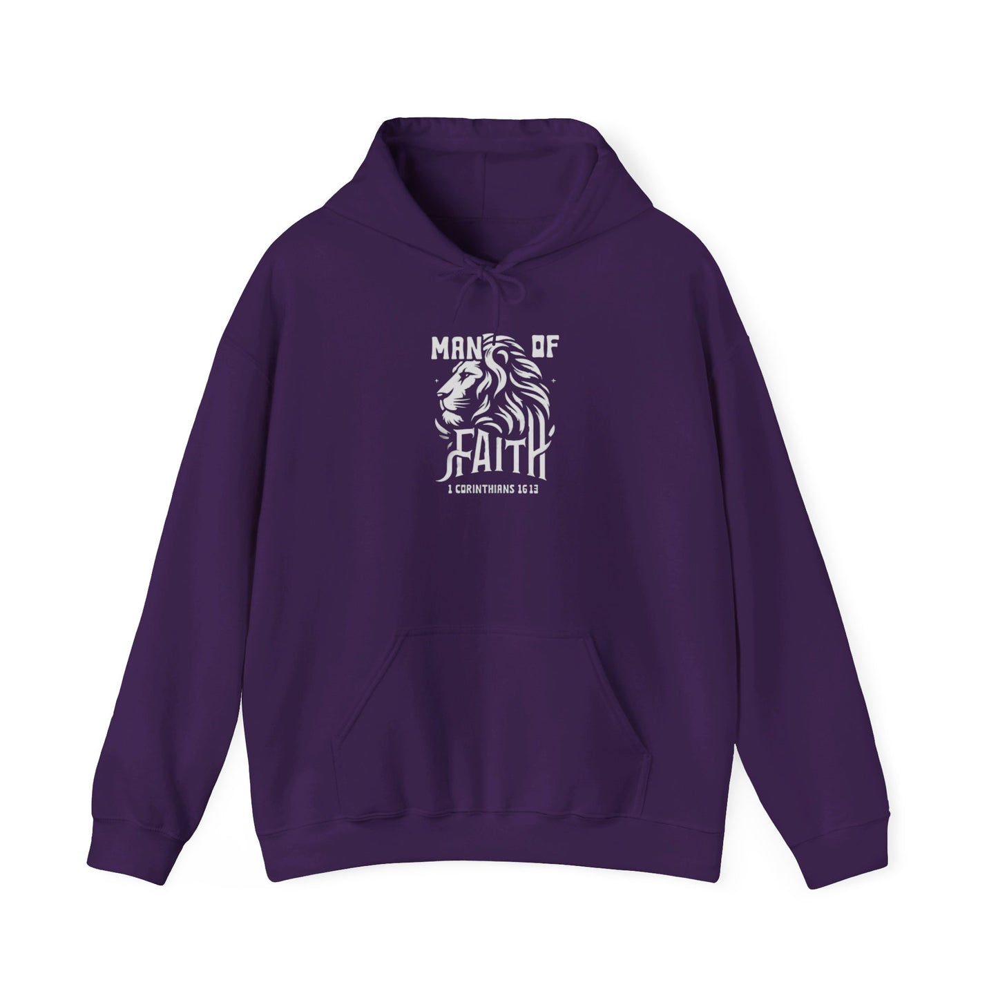 Faithful Hoodie - Man of Faith Heavy Blend Hooded Sweatshirt