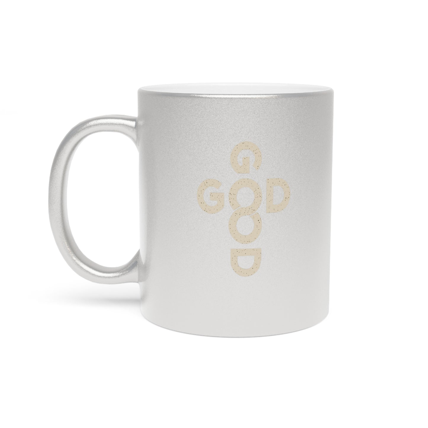 Metallic Good God Mug (Silver)