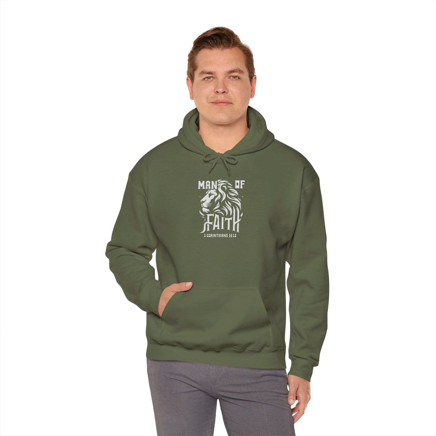 Faithful Hoodie - Man of Faith Heavy Blend Hooded Sweatshirt