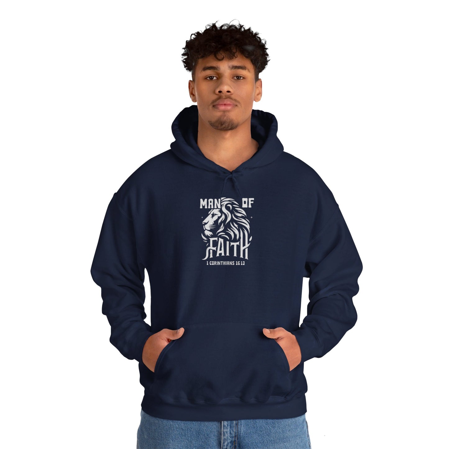 Faithful Hoodie - Man of Faith Heavy Blend Hooded Sweatshirt