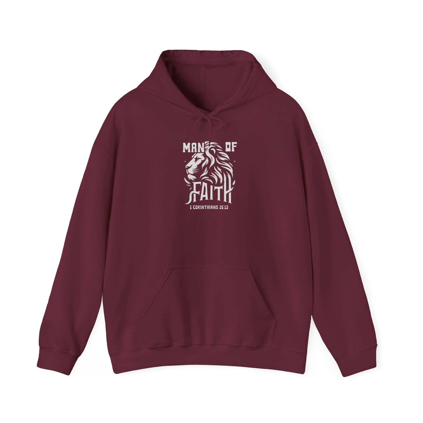 Faithful Hoodie - Man of Faith Heavy Blend Hooded Sweatshirt