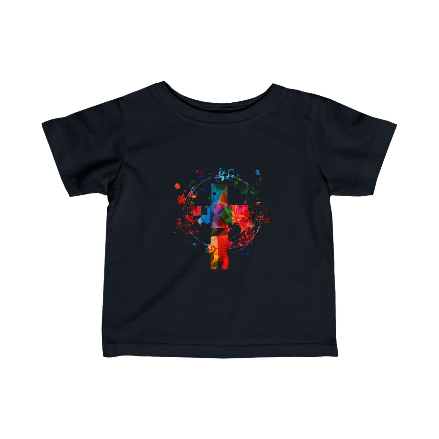 Infant Abstract Colorful Cross Fine Jersey Tee