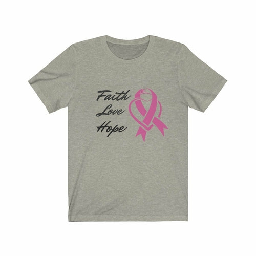 Faith Love Hope Pink Ribbon Theme T-Shirt