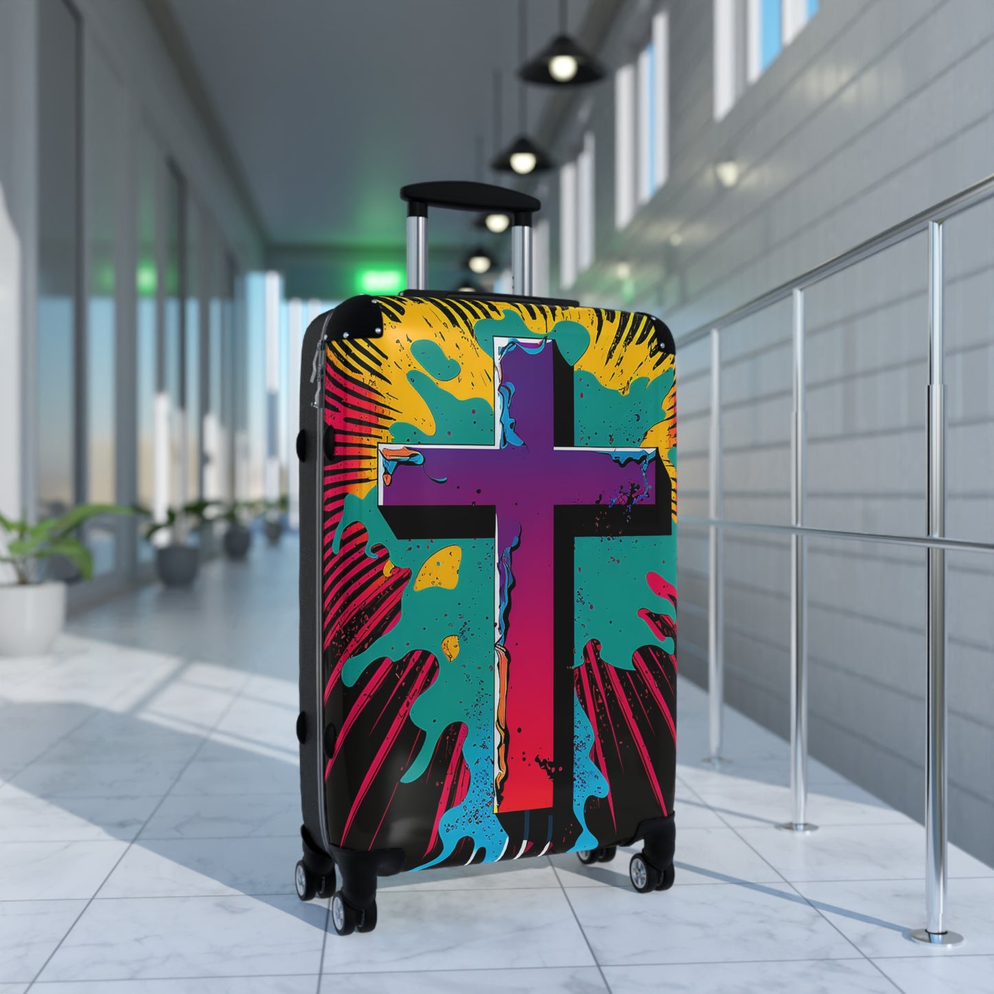 Abstract Cross Suitcases