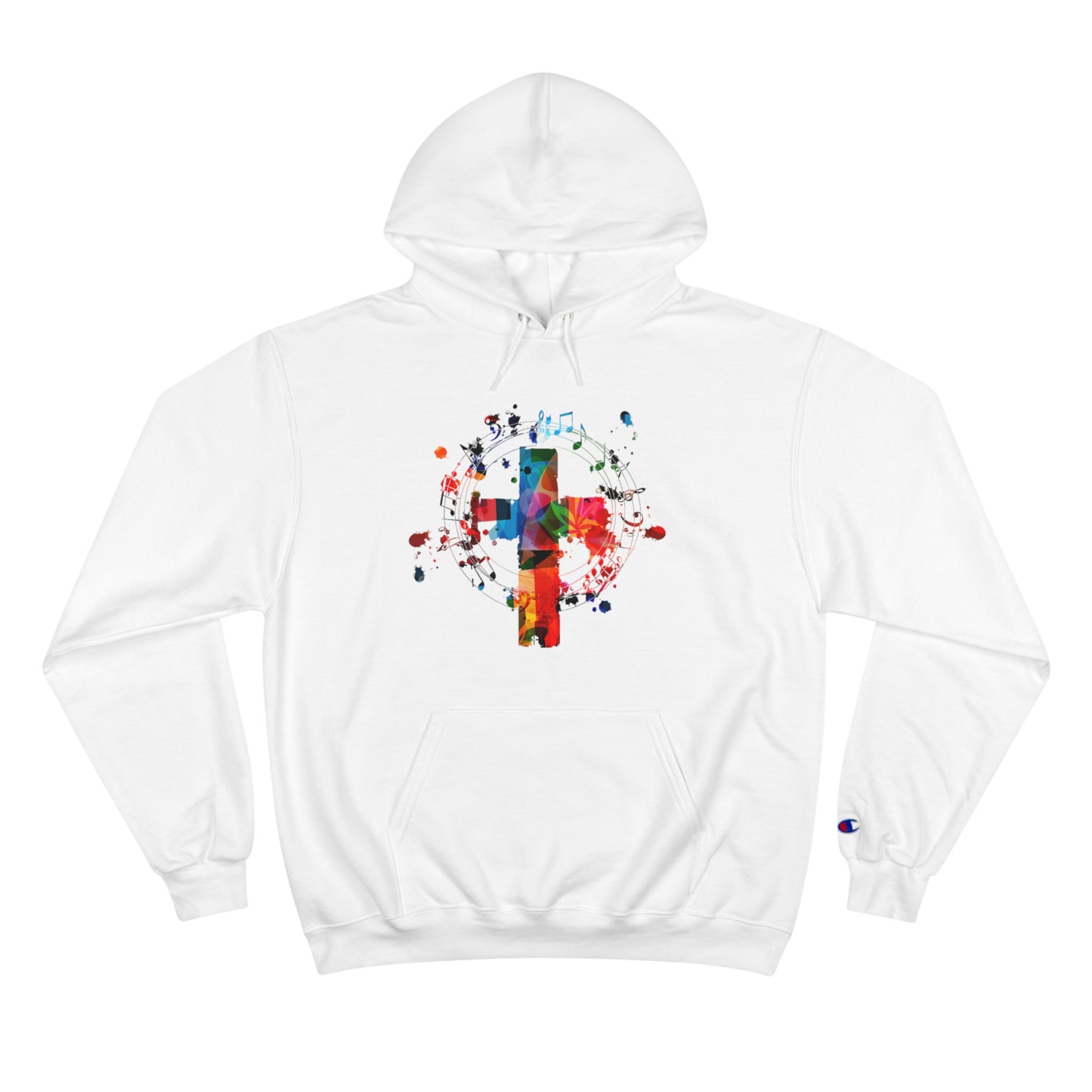 Abstract Colorful Cross Champion Hoodie