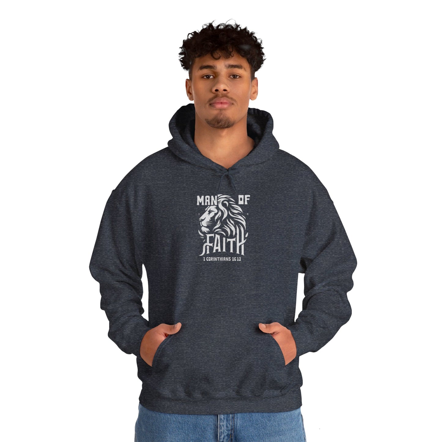 Faithful Hoodie - Man of Faith Heavy Blend Hooded Sweatshirt