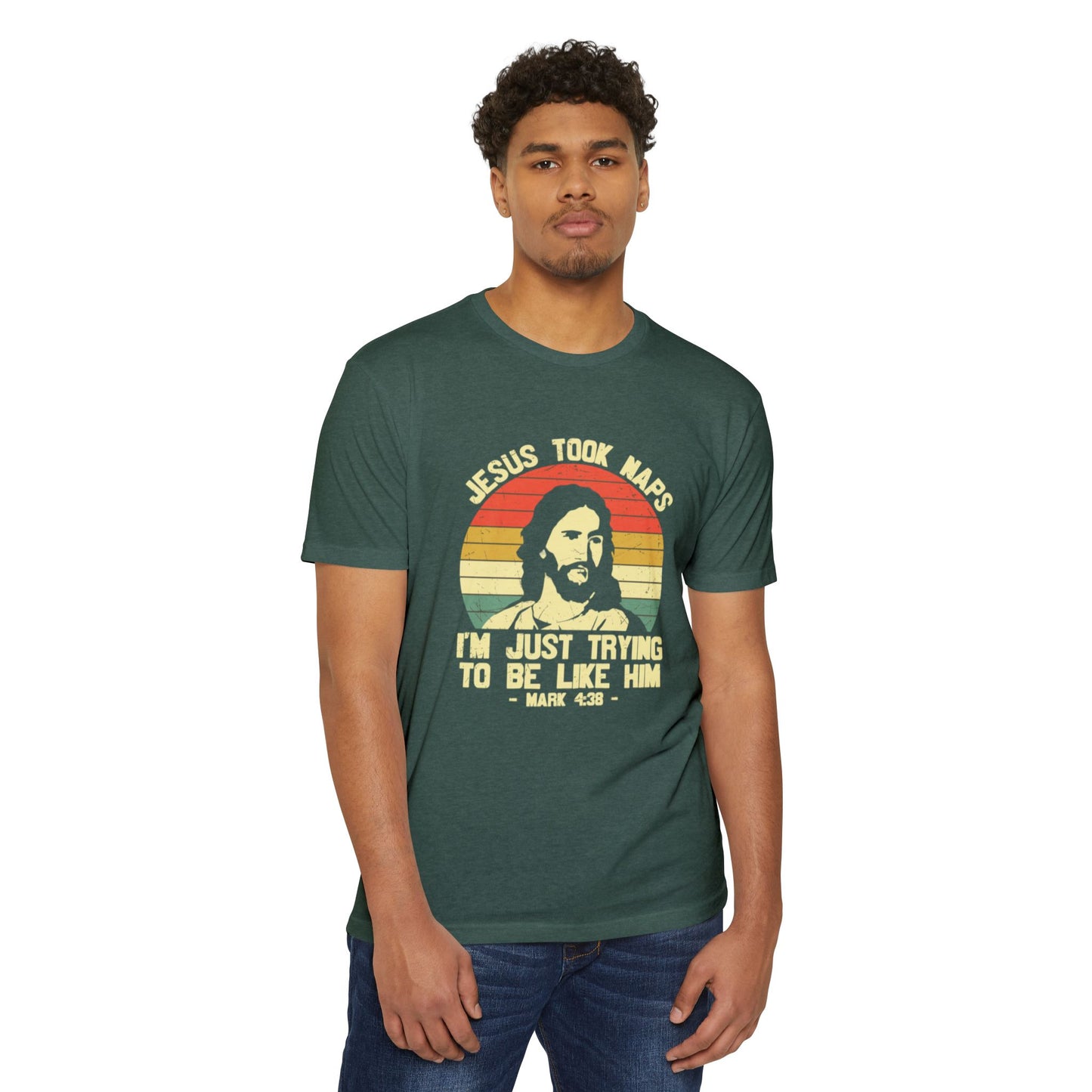 Jesus Took Naps Unisex CVC Jersey T-shirt