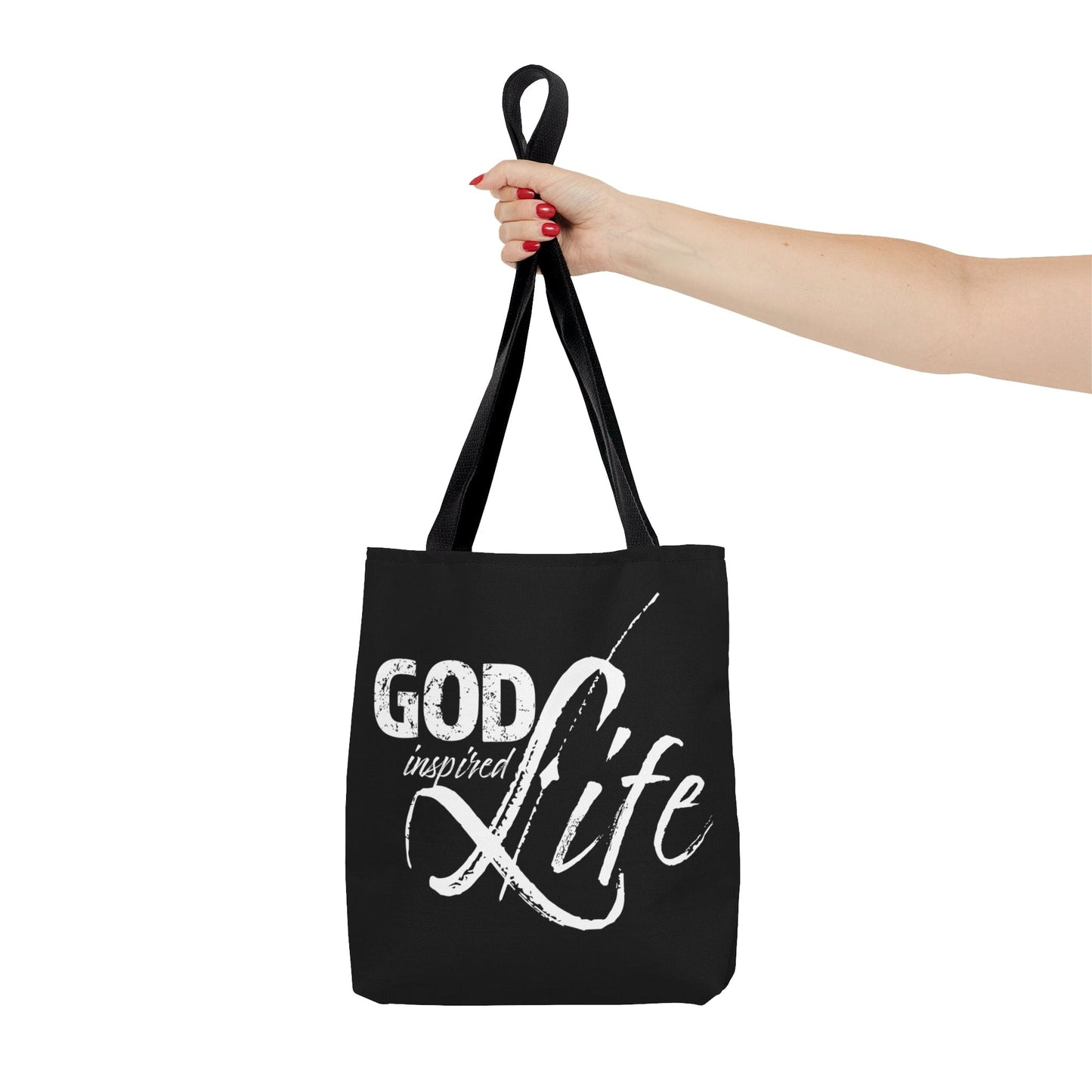 Canvas Tote Bag God Inspired Life Inspirational Quote Bible