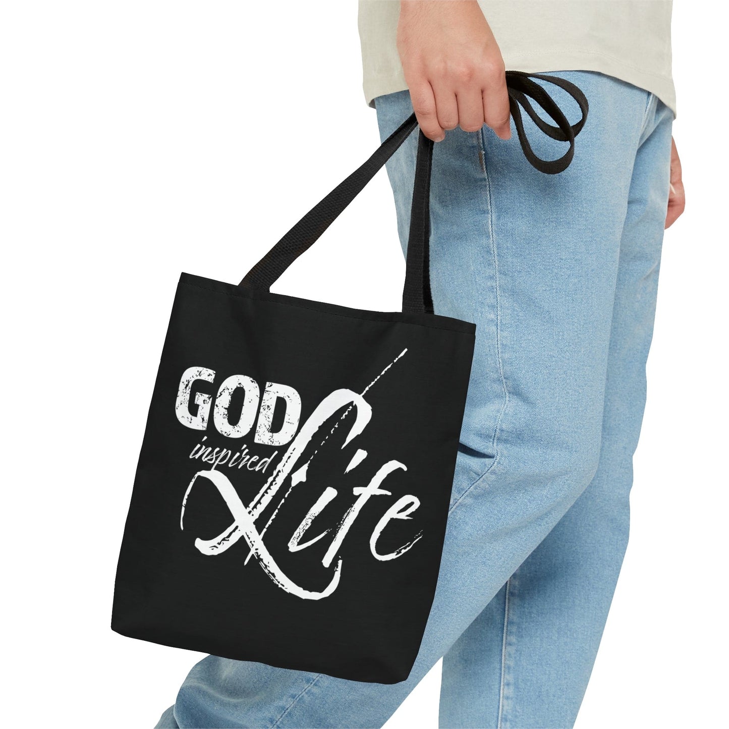 Canvas Tote Bag God Inspired Life Inspirational Quote Bible