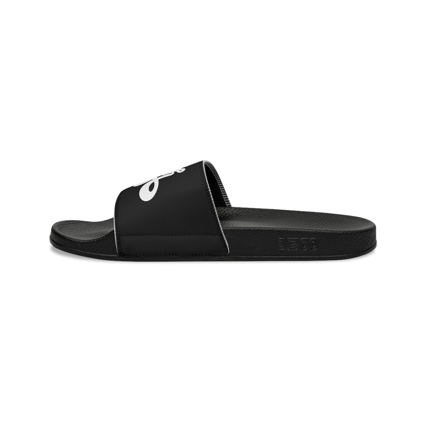 Mens Black Slide Sandals, Now Is Faith Christian Inspiration