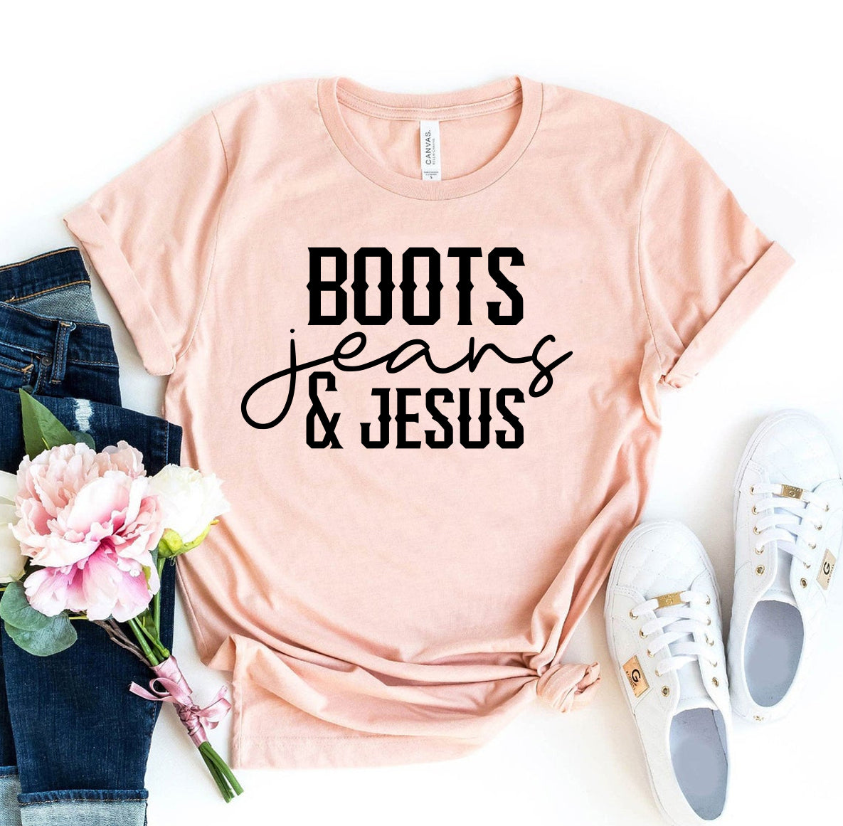 Boots Jeans Jesus T-shirt