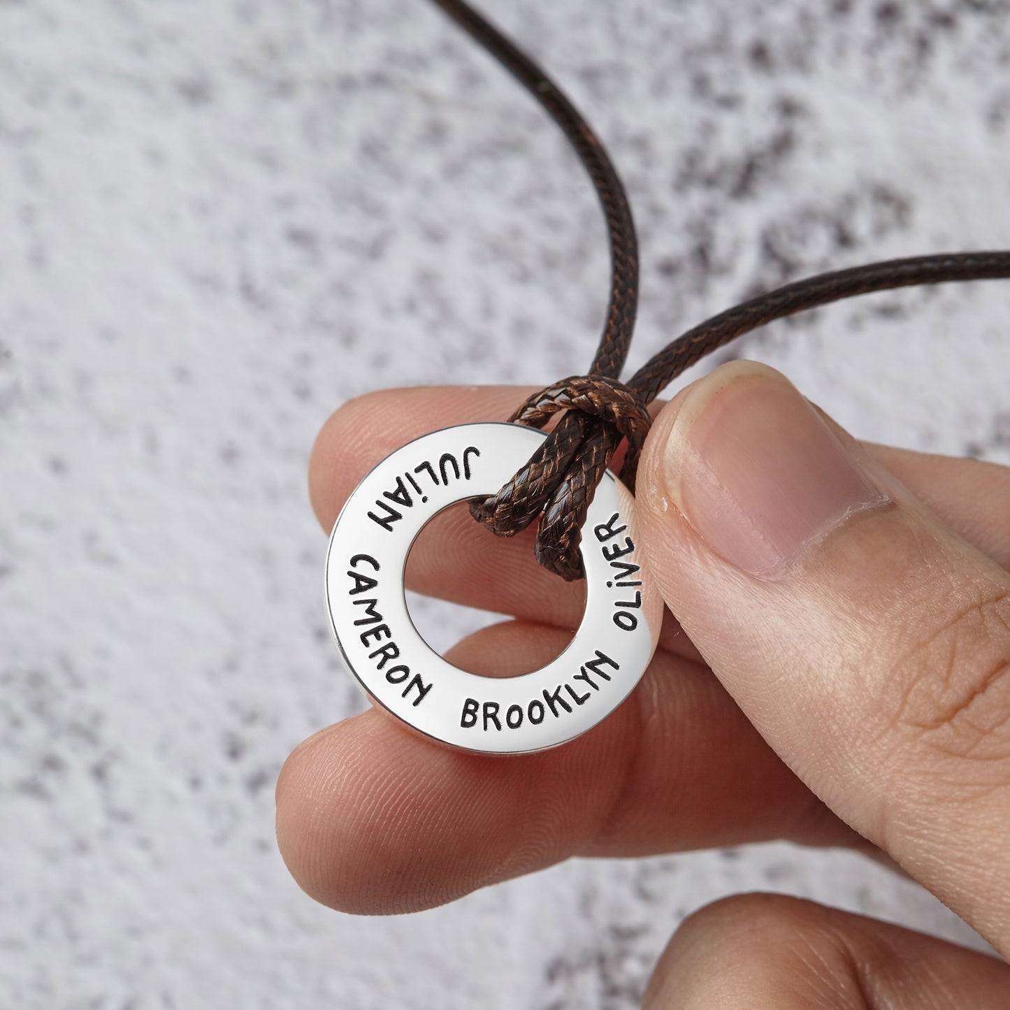 Dad Necklace With Kids Names, Engraved Dad Gift, Men Custom Necklace