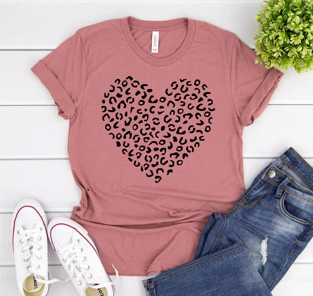 Leopard Heart T-shirt