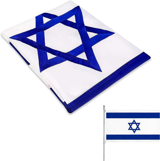 Embroidery Israel Flag 3x5 Israeli Flags Double Sided