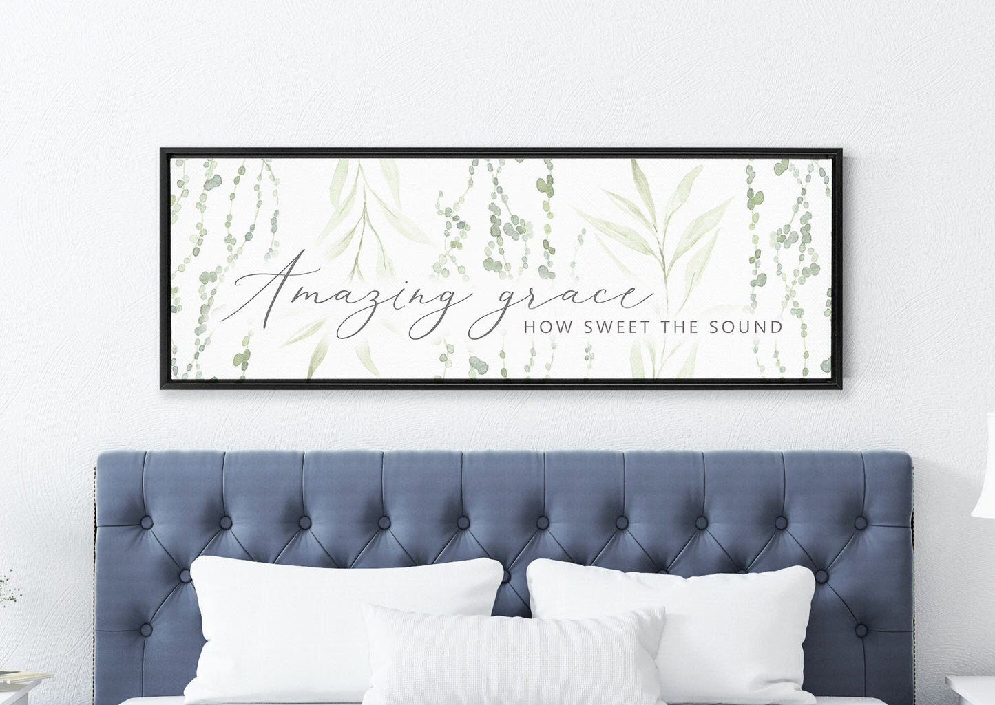 Amazing Grace, Floral Botanical | Christian Wall Art