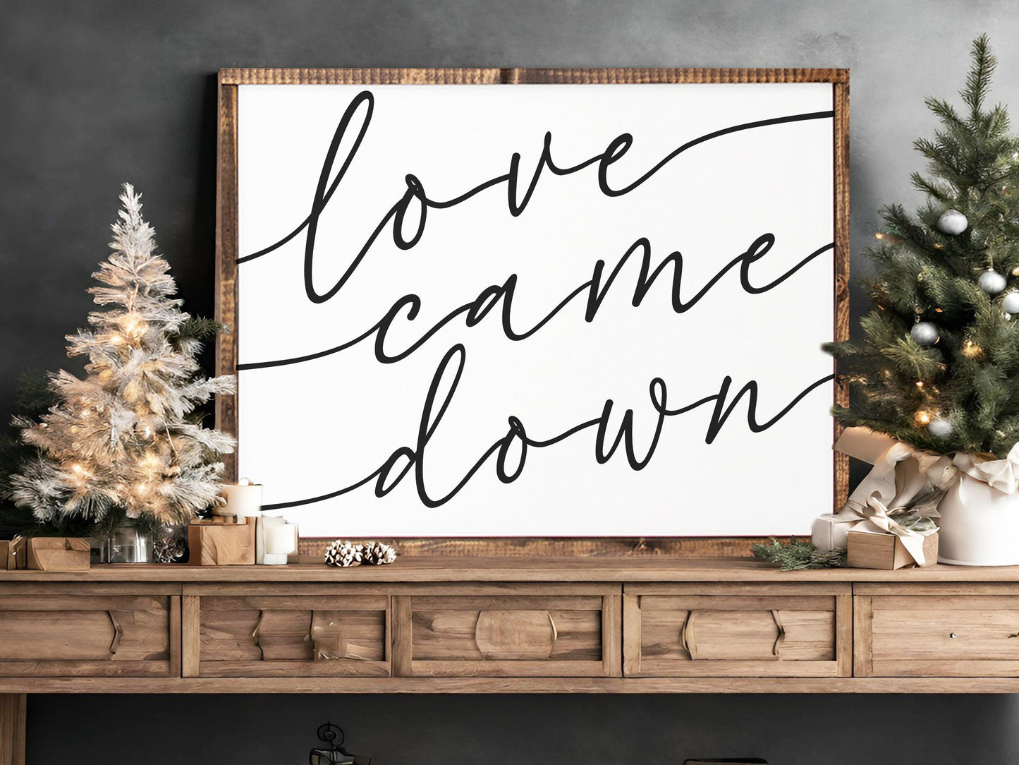 Love Came Down | Christmas | Christian Wall Art - White