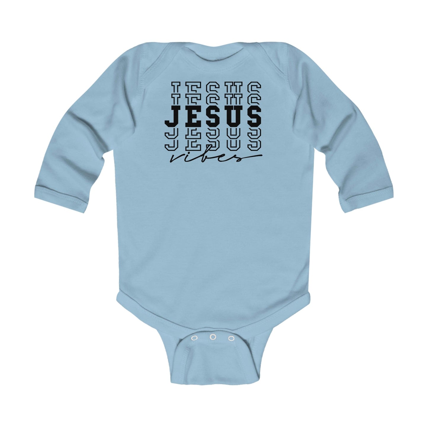 Infant Long Sleeve Bodysuit, Jesus Vibes Christian Inspiration