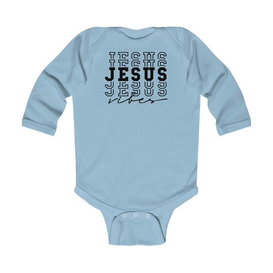 Infant Long Sleeve Bodysuit, Jesus Vibes Christian Inspiration