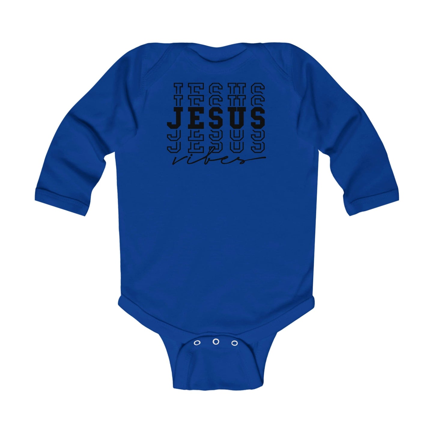 Infant Long Sleeve Bodysuit, Jesus Vibes Christian Inspiration