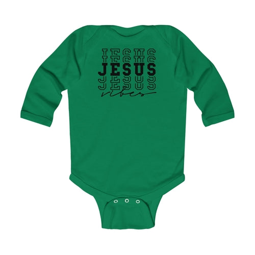 Infant Long Sleeve Bodysuit, Jesus Vibes Christian Inspiration