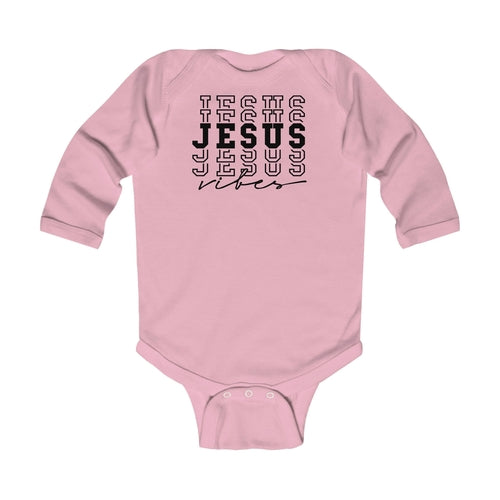 Infant Long Sleeve Bodysuit, Jesus Vibes Christian Inspiration