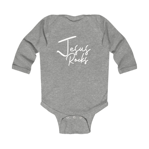 Infant Long Sleeve Graphic T-shirt, Jesus Rocks Print