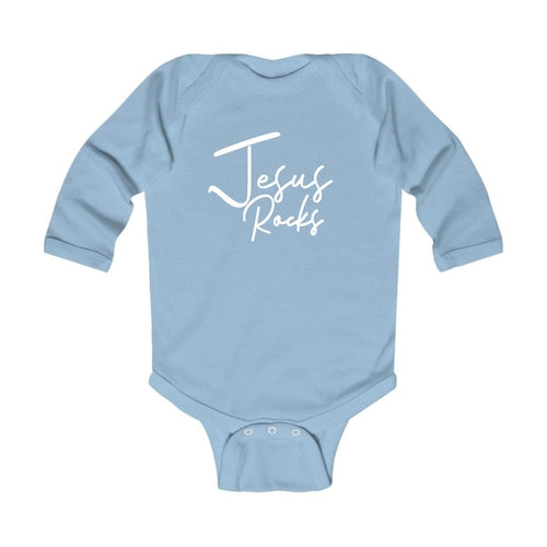 Infant Long Sleeve Graphic T-shirt, Jesus Rocks Print