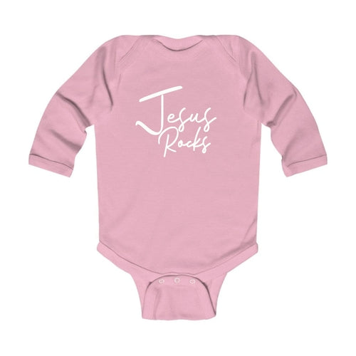 Infant Long Sleeve Graphic T-shirt, Jesus Rocks Print