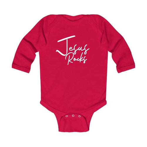 Infant Long Sleeve Graphic T-shirt, Jesus Rocks Print