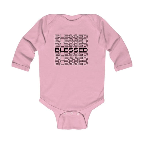 Infant Long Sleeve Graphic T-shirt Stacked Blessed Print