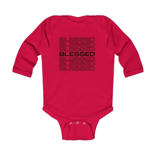 Infant Long Sleeve Graphic T-shirt Stacked Blessed Print