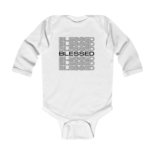 Infant Long Sleeve Graphic T-shirt Stacked Blessed Print