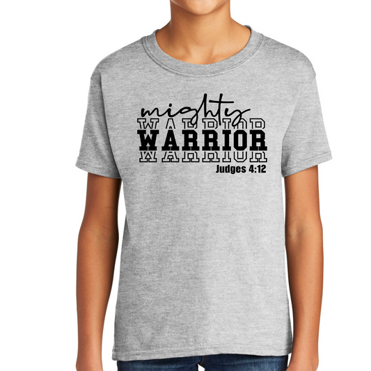 Boys Short Sleeve T-Shirt, Mighty Warrior - Christian Inspiration