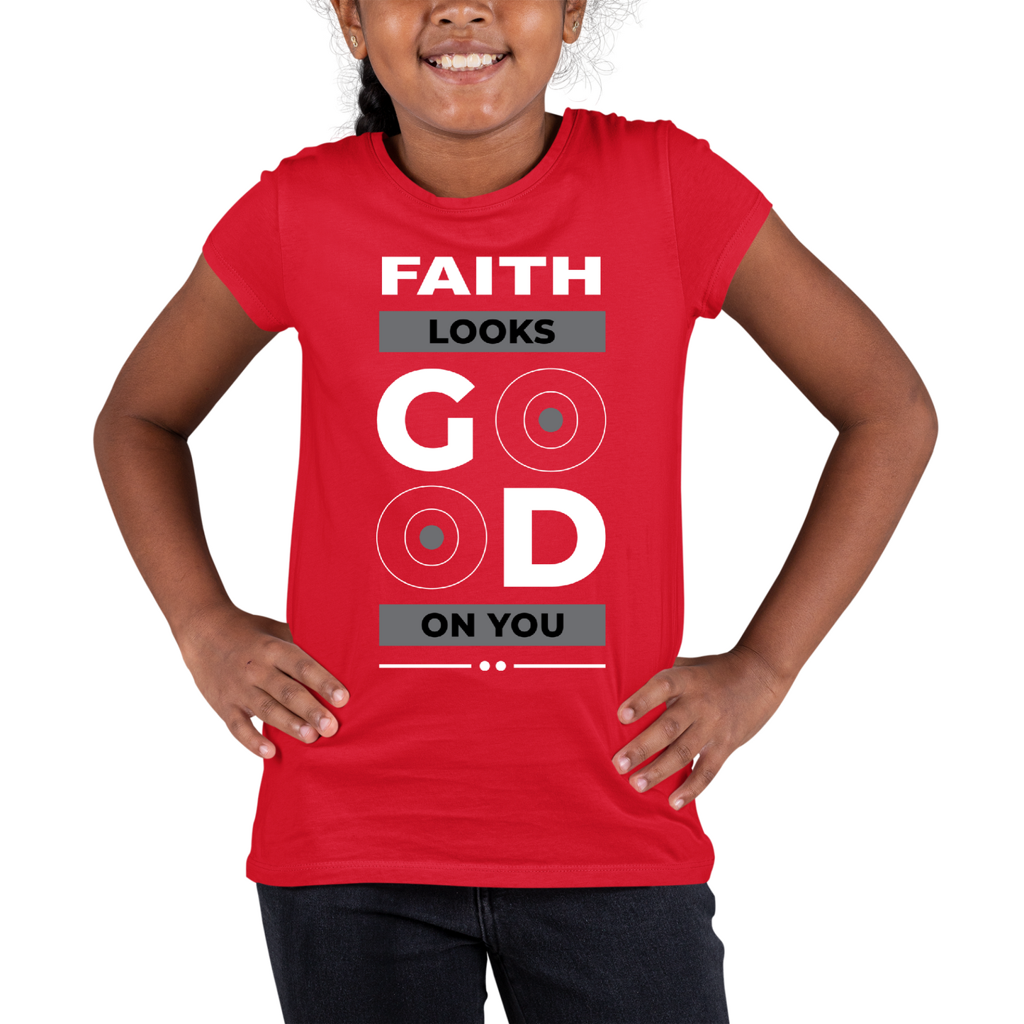 Youth Short Sleeve Graphic T-shirt, Faith Looks Good