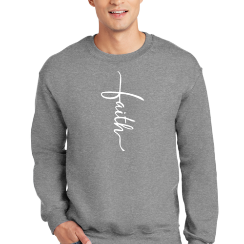 Adult Unisex Long Sleeve Sweatshirt, Faith Christian Inspiration