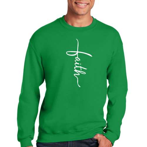 Adult Unisex Long Sleeve Sweatshirt, Faith Christian Inspiration