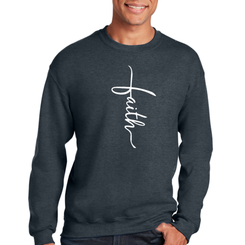 Adult Unisex Long Sleeve Sweatshirt, Faith Christian Inspiration