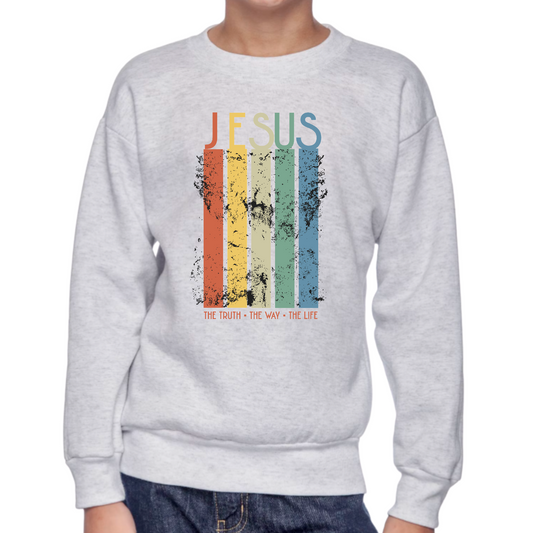 Youth Graphic Sweatshirt The Truth The Way The Life