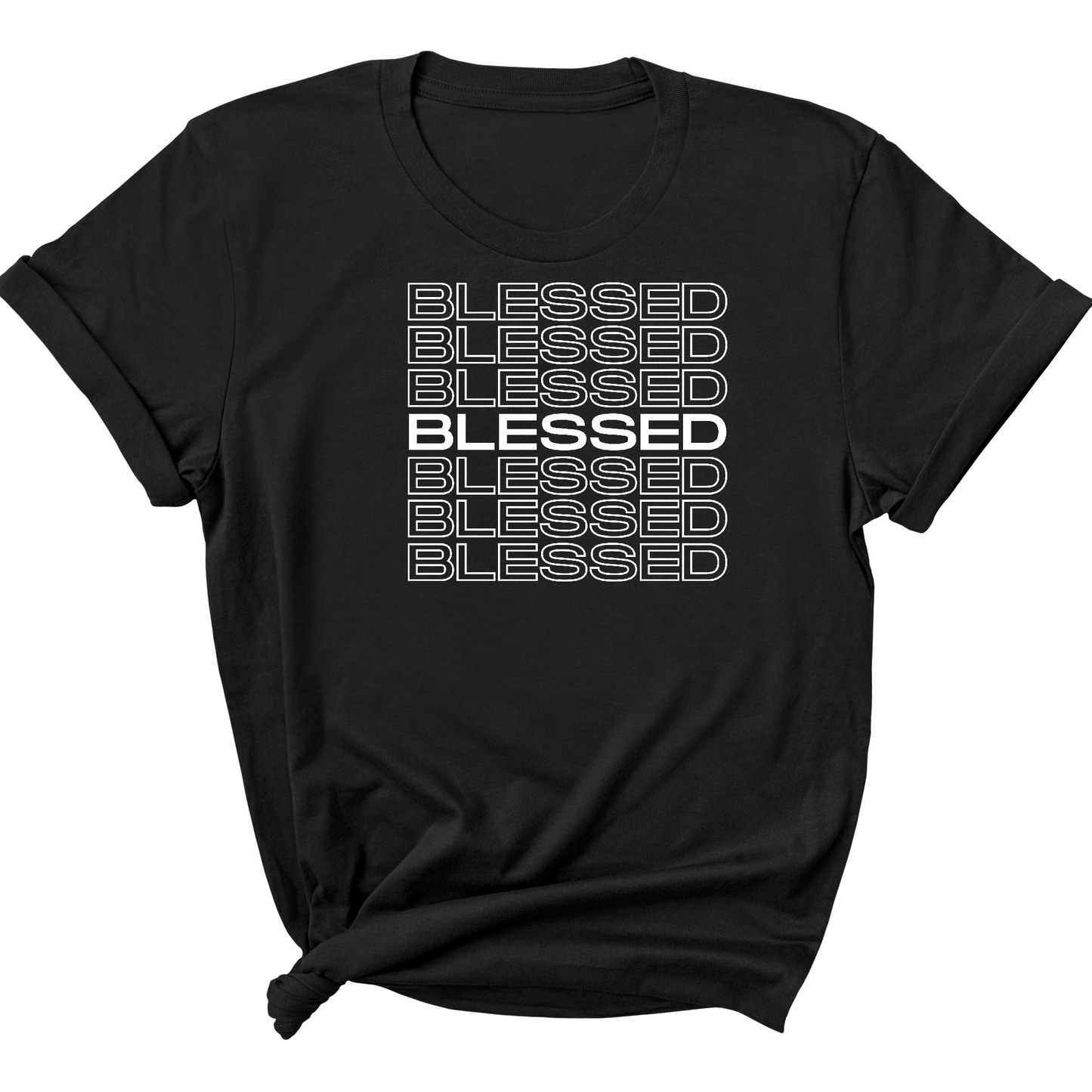 Youth Short Sleeve Graphic T-shirt, Blessed Stacked Print