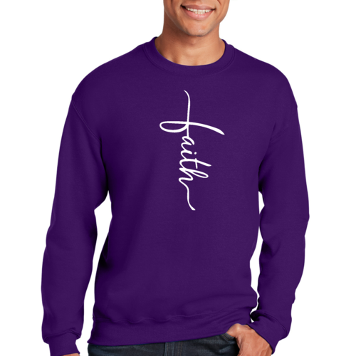 Adult Unisex Long Sleeve Sweatshirt, Faith Christian Inspiration